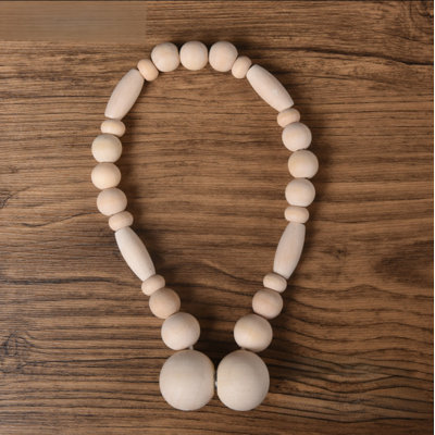 Boho Wooden beads Curtain Tieback