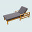Chaise longue d'extérieur à dossier réglable en bois d'acacia-637450033