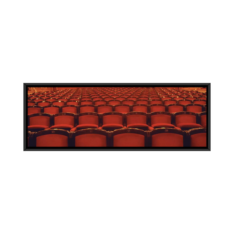 «Ground Floor Seating», reproduction de photo sur toile, H 12 po x l 36 po x P 1,5 po, Toile avec cadre noir