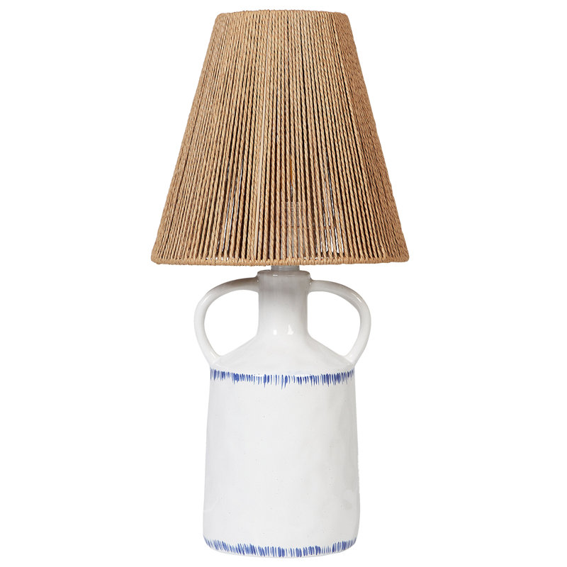 Charisse Brown Table Lamp, White