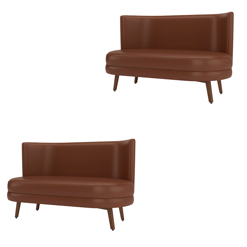 Banc rembourré en similicuir Retro Simple Cafe