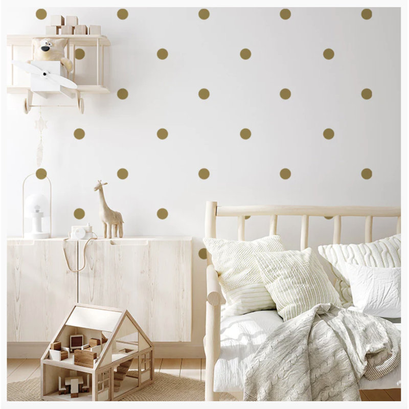 Abstract Non-Wall Damaging Wall Decal, Gold Metallic