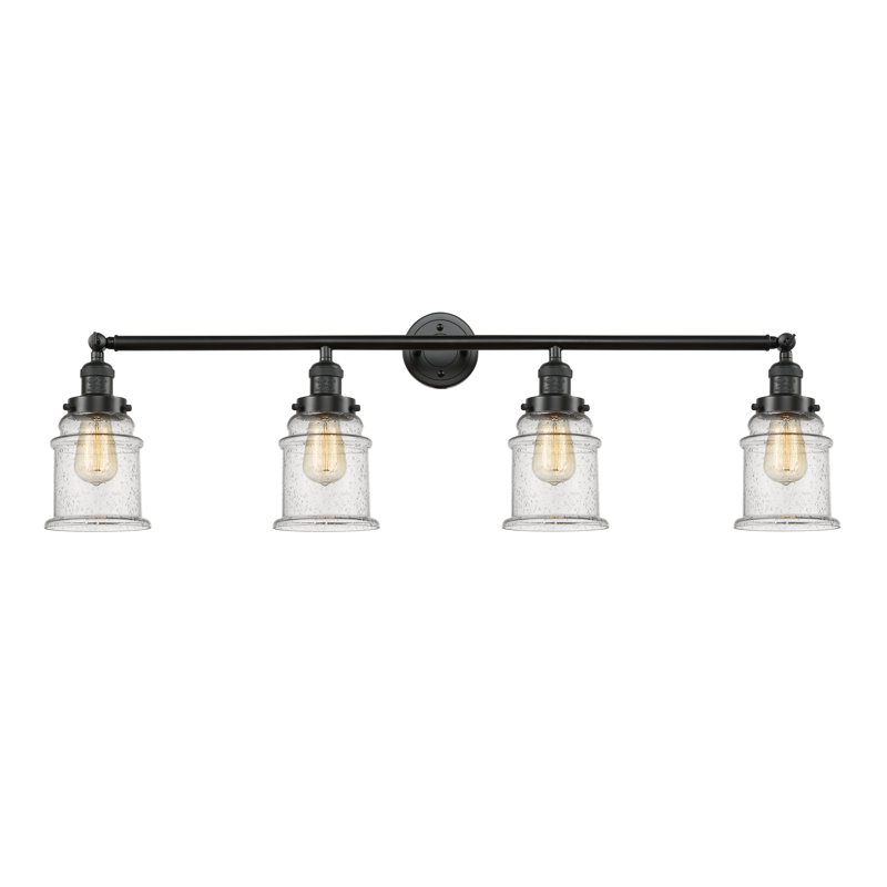 Galaviz 4 - Light Dimmable Vanity Light, Antique Brass, 3.5 Watt Vintage LED Bulb, Seedy