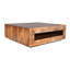 Table basse carrée en bois massif Ophelia 