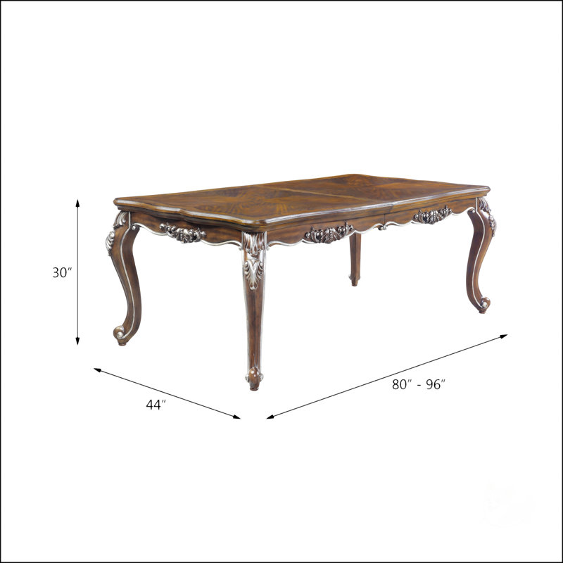 Antique Oak Finish Dining Table