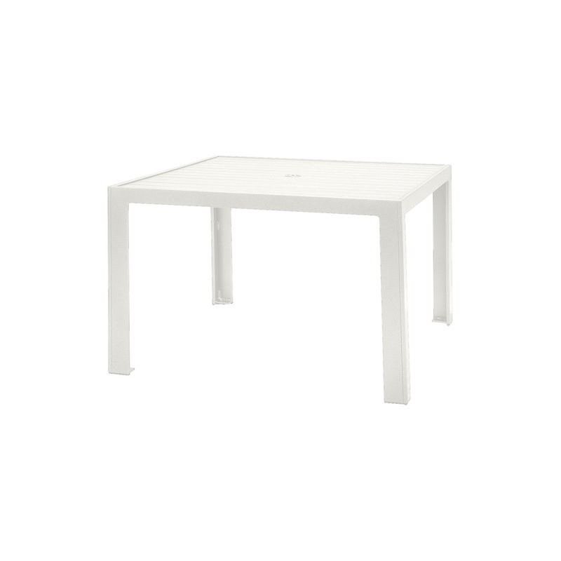 Jinah Outdoor Square Dining Table, Shell, 36" W x 36" L x 29.25" H