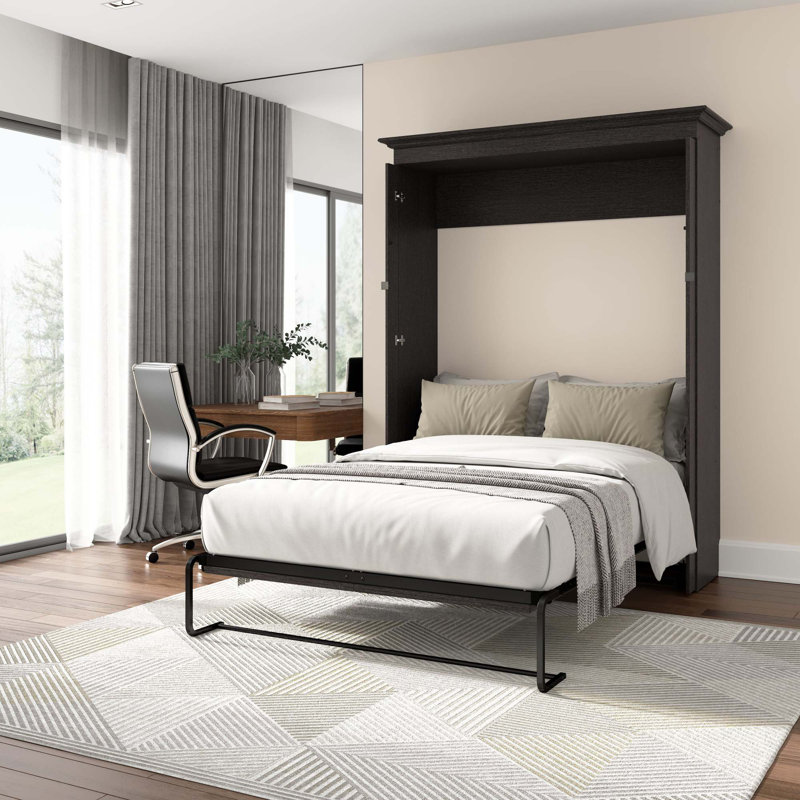 Lit escamotable 66W Alvaretta, Gris foncé