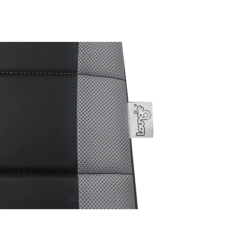 Chaise berçante pour jeux vidéo Loungie Rockme, Noir / cuir argenté