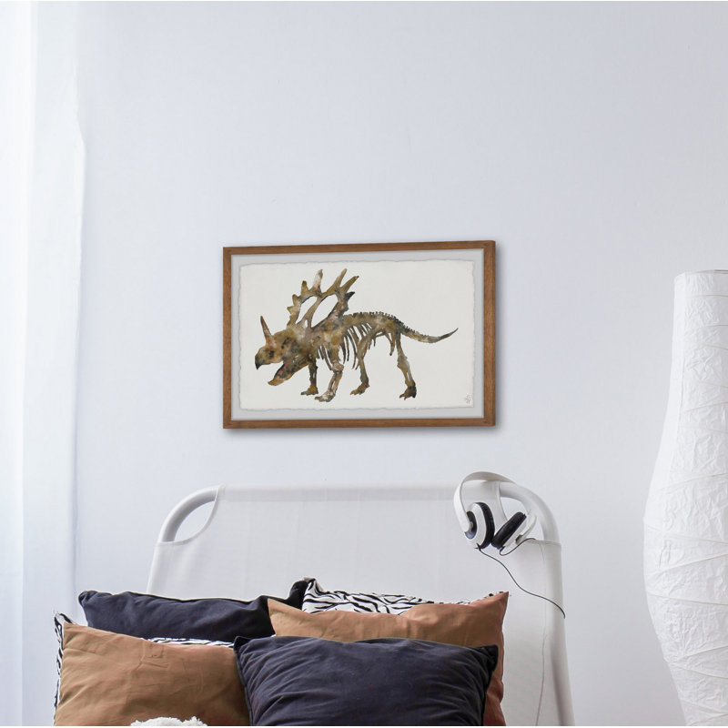 «Rieder Styracosaurus Skeleton», reproduction encadrée, H 20 po x l 30 po x P 1,5 po