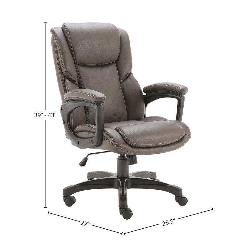 Fauteuil de direction Ariko, Grand Chelem moka, Gris