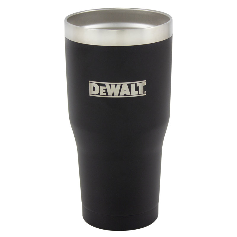 30 Oz Black Powder Coated Industrial Drinkware, Black