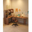 Bureau en L tout bois massif avec tablette en L-183683701