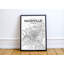 «Nashville City Map», reproduction d'impression sur affiche à l'encre / blanc-24704678