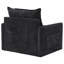 Fauteuil simple confortable avec pivotement à 360 degrés, matériau en chenille et rembourrage rotatif à accoudoirs à poches latérales, mousse à mémoire de forme