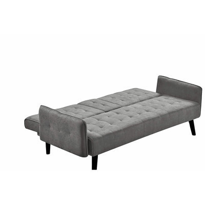 Canapé-lit de 72 po - Dossier convertible pliant en lit double avec porte-gobelet et table rabattable - Canapé en lin peu encombrant pour petits espaces - Assemblage facile