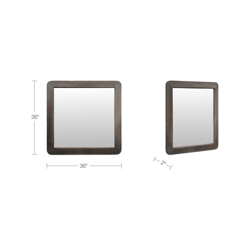 Perth Solid Wood Mirror, Square