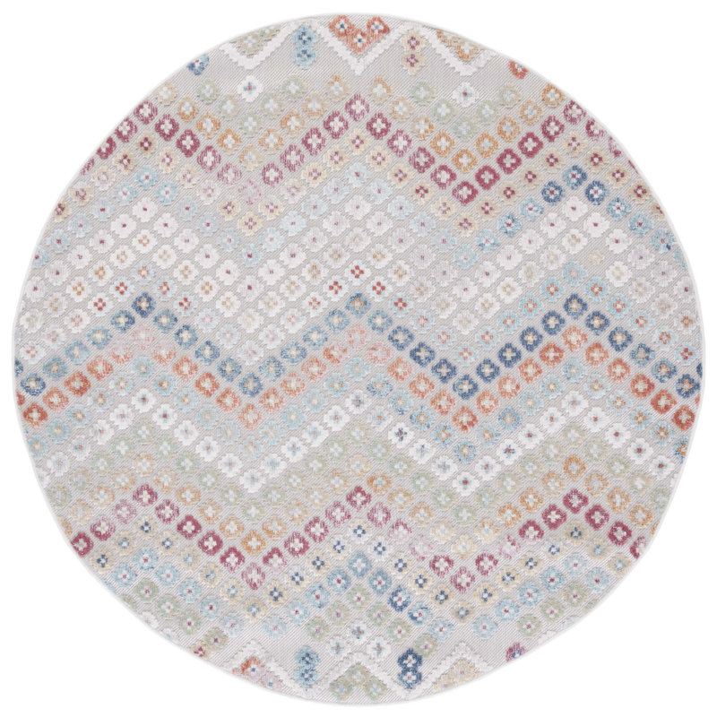 Tapis intérieur / extérieur Edgeworth Performance Chevron, Rond 6 pi