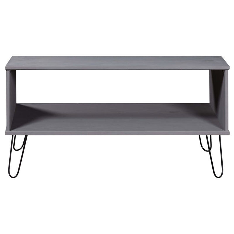 Coffee Table "New York" Solid Pine Wood Pine, Brown
