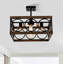 Luminaire suspendu en bois noir à hauteur réglable pour îlot de cuisine-130217907
