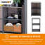 Étagère de rangement ouverte à 3 niveaux en acier inoxydable l 25 po x P 21 po x H 36,02 po SUNJoy