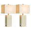 Ensemble de 2 lampes de table modernes en similicuir 21 "avec ports USB-A et USB-C-1248356525-1248356521