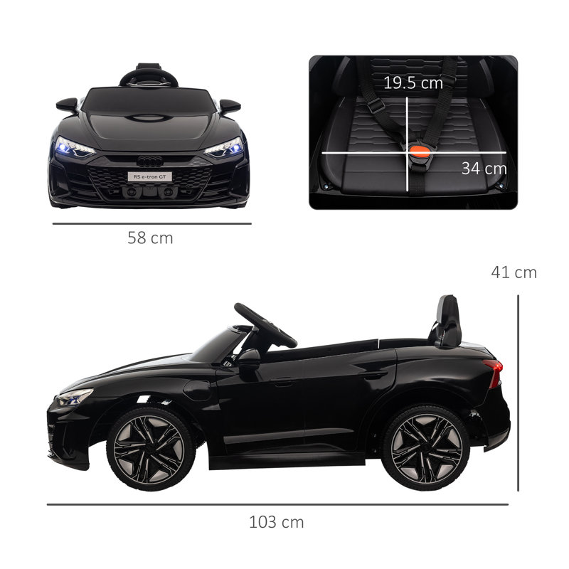 HOMCOM 12V 1 Seater All-Terrain Vehicles Battery Powered Ride On with Remote Control