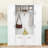 Elegant Rustic Hall Tree with Seating, Adjustable Storage Shelves and Hooks-308740621