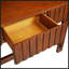 Console cannelée de 52 pouces de style Mid Century Farmhouse avec rangement, pieds en bois massif pour le vestibule et le salon-1623991693