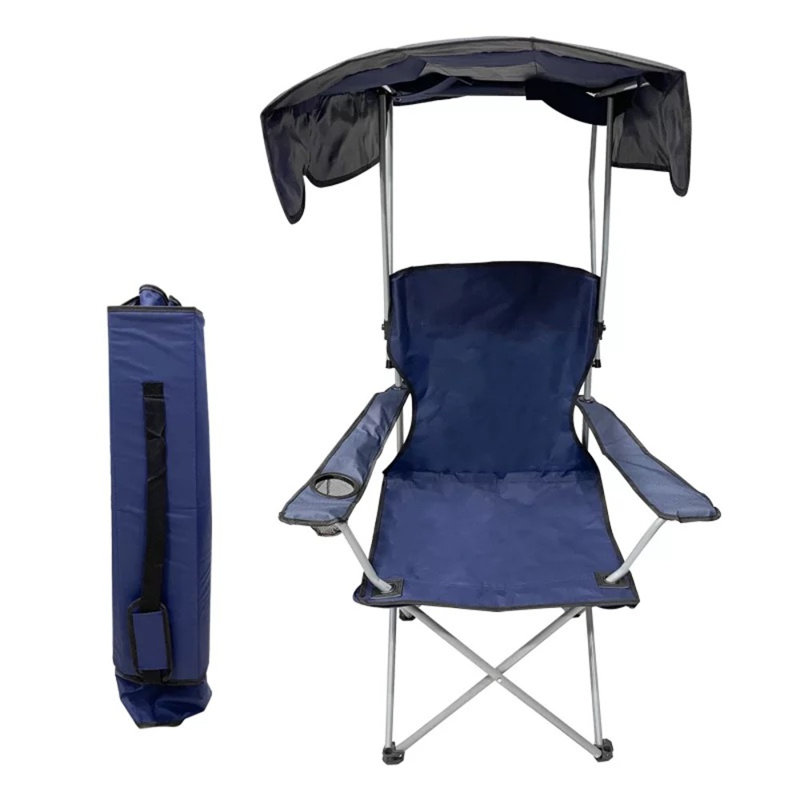 Chaise de camping pliante, Bleu marine