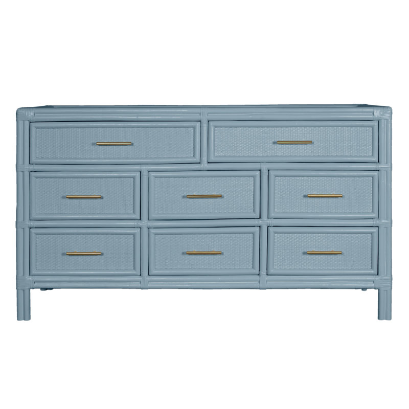 Aruba 8 - Drawer Dresser, Pool Blue