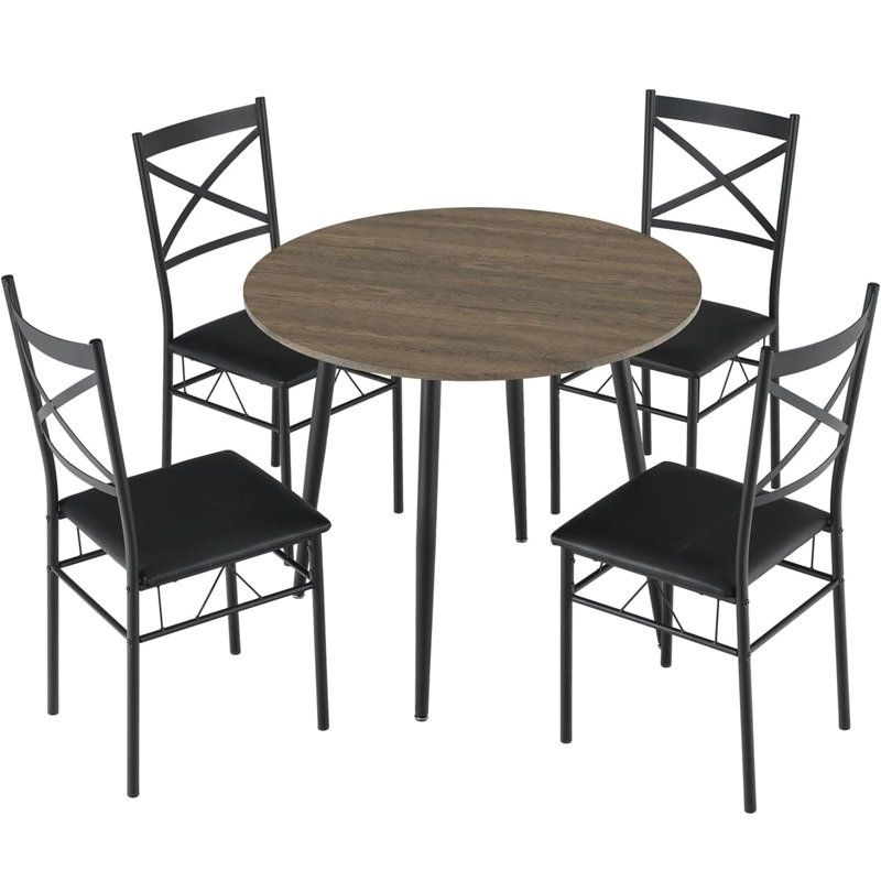 35,4 po Petite table de salle à manger ronde pour 4