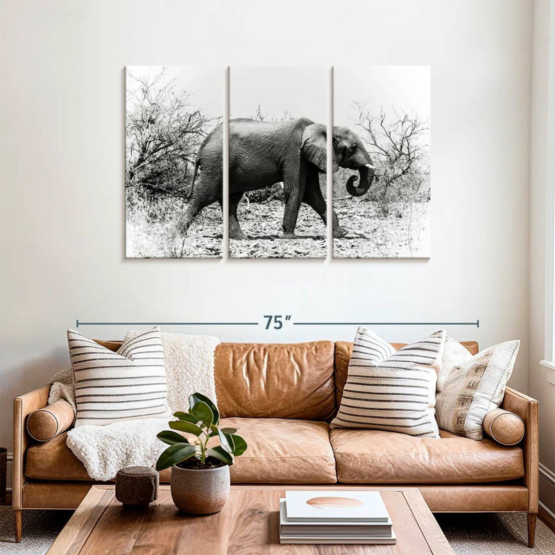 African Elephant In Botswana, 36" H x 57" W