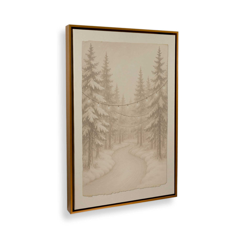 Impression sur toile Twilight Pathway, H 18,75 po x l 12,75 po, Or poli
