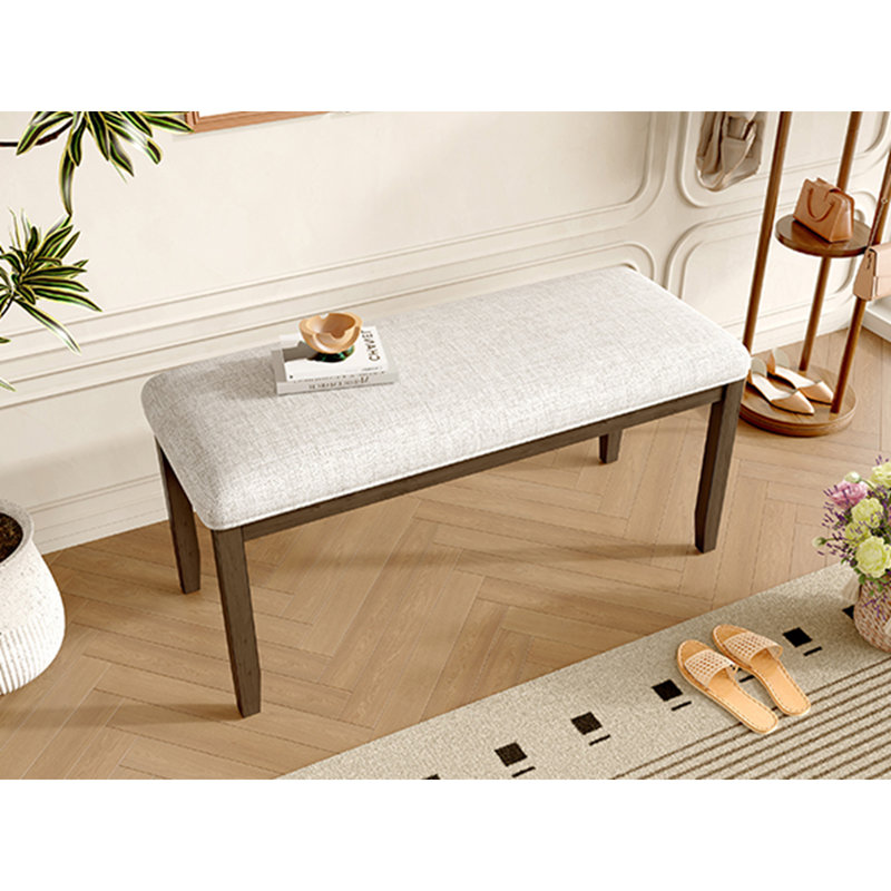 Banc rembourré pour chambre à coucher, Brun