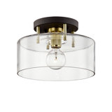 1 - Light Simple Drum Semi Flush Mount