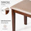 Banc rembourré en tissu brun Tech