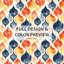 Ensemble de literie 5 pièces Modern - Ensemble de housse de couette et coussin décoratif scandinave bleu et orange-124289354