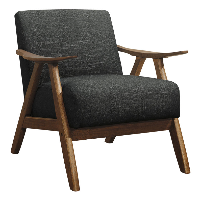 Fauteuil Lyelah, Polyester gris foncé