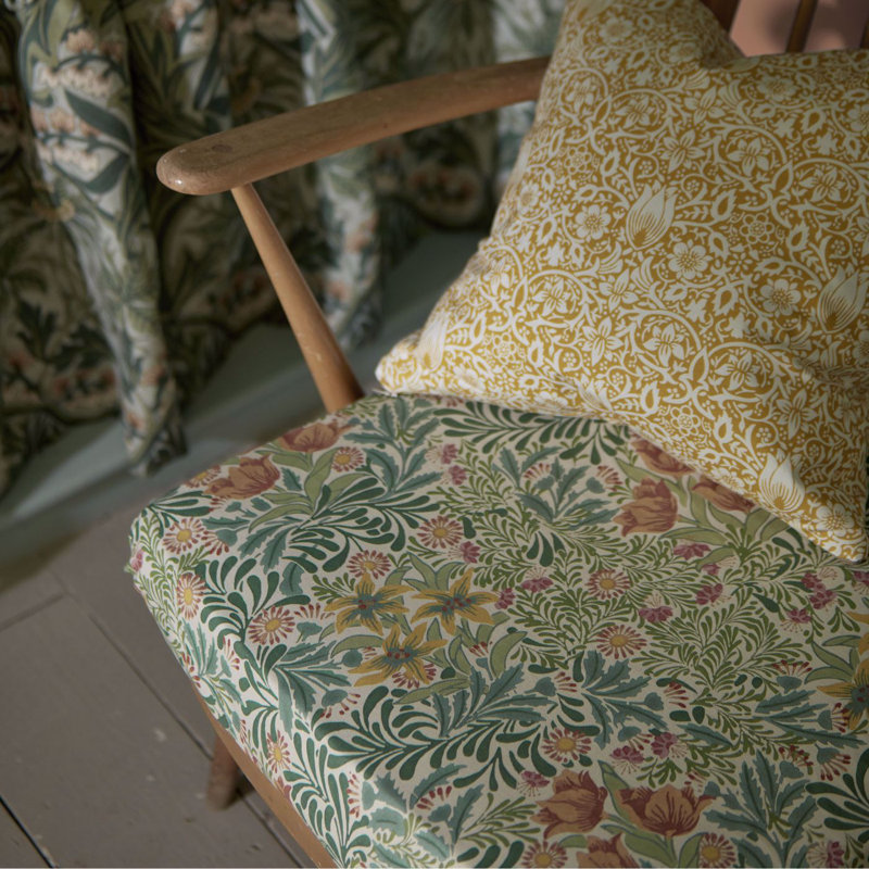 Bower Fabric, Barbed Berry/Indigo