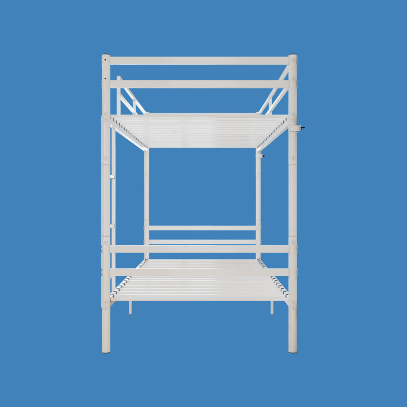 Lits peu encombrants avec rangement, lit simple moderne en métal blanc pour la maison