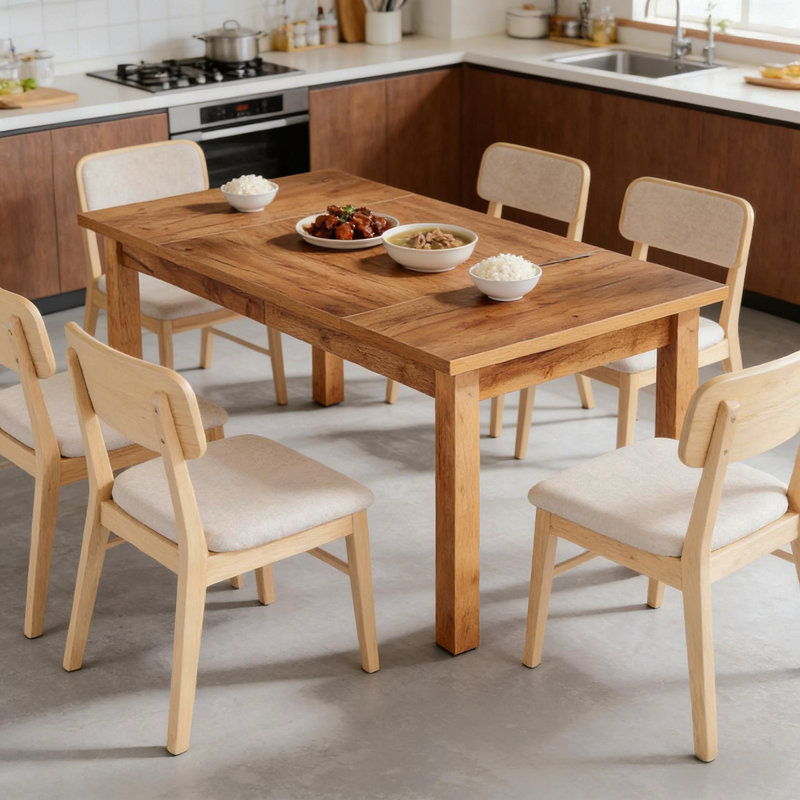 Grande table de cuisine, table de salle à manger, table à manger rustique, table basse