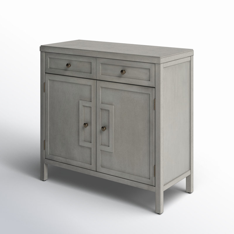 Imperial Console 2 Drawer Accent Cabinet, Gray