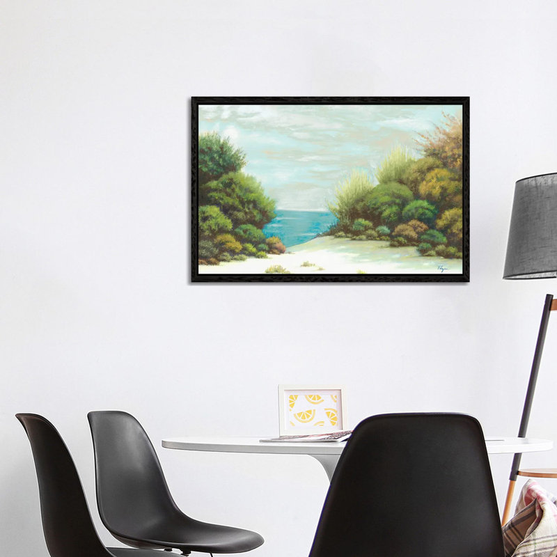 Seashore II by Vivien Rhyan - Painting on Canvas, 101.6 cm H x 66.04 cm W, Black Framed Canvas