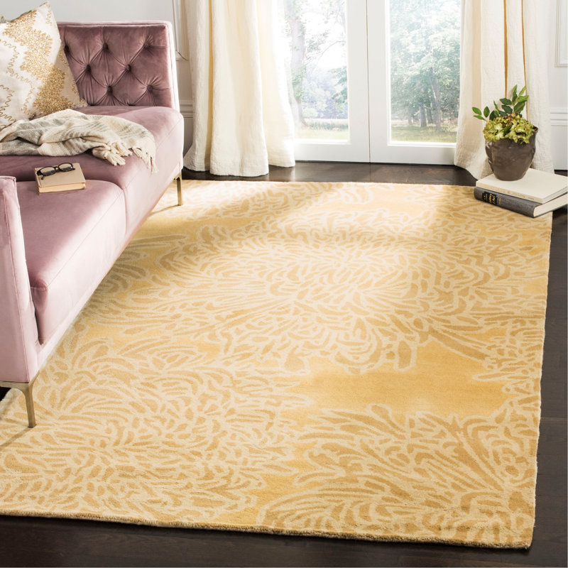 Coreatha Martha Stewart Hand Tufted Wool Floral Rug, Rectangle 4' x 6'