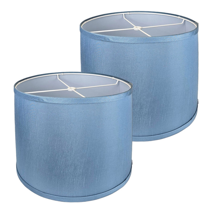 Abat-jour tambour facile à assembler, Bleu, H 10 po x l 16 po x P 16 po