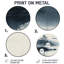 «Monocrhome Tree Smoky By The Lake», art mural traditionnel en métal blanc-837505227