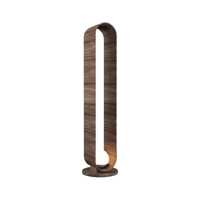 Sfera 47.97'' Novelty Floor Lamp, American Walnut