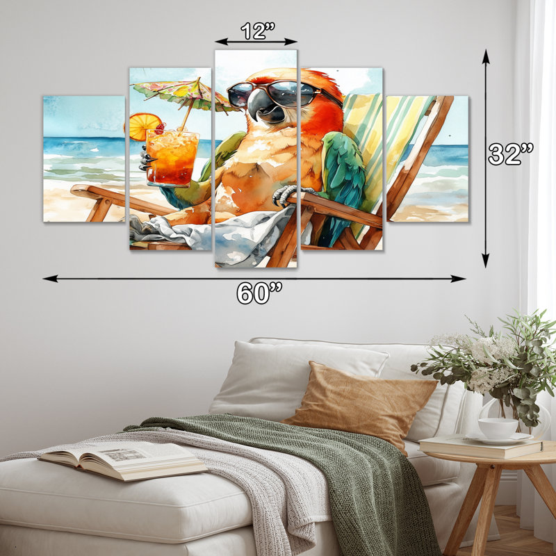 Sams - Ensemble d'art sur toile, "Coastal Animal"