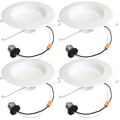 4" Integrated LED Recessed Retrofit Light Kit, 65-Watt Equivalent, 2700K