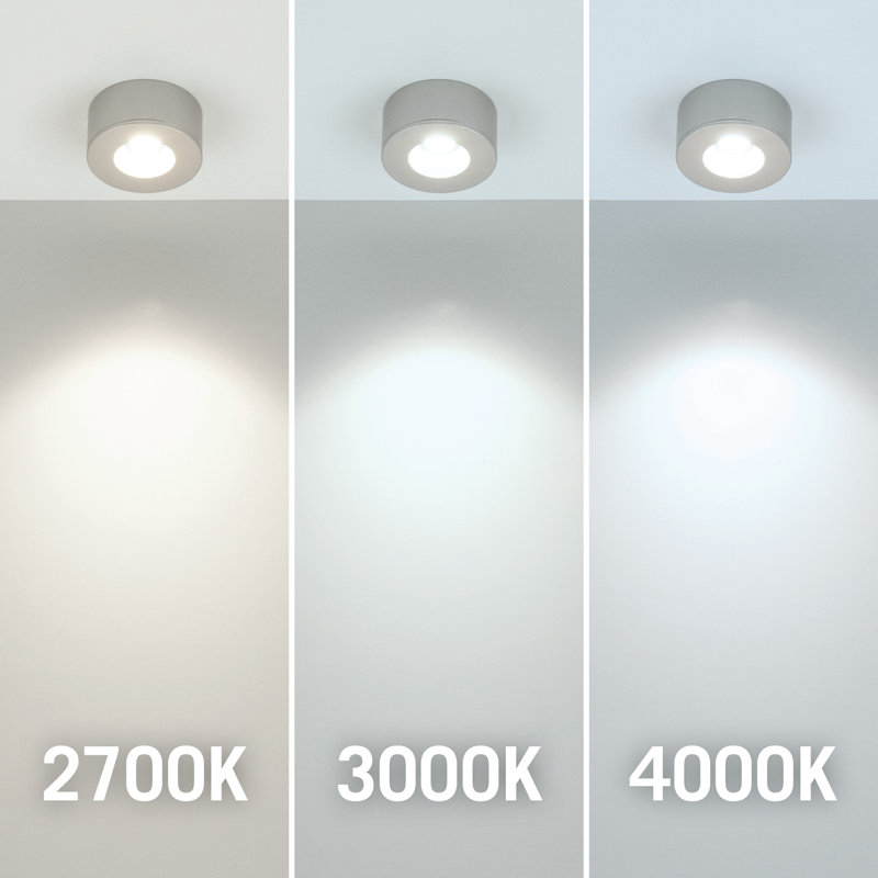 PureVue Mini Under Cabinet LED Puck Light, Angled, 2700K